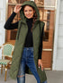 Winterweste Damen | gestepptes Gilet mit Kapuze & Split-Saum